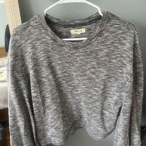 Madewell Charcoal Knit Sweatshirt